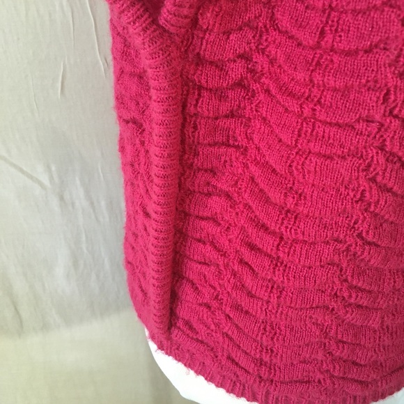 Vintage 80s Chaus Sleeveless Knit Sweater Hot Pink - Picture 10 of 14